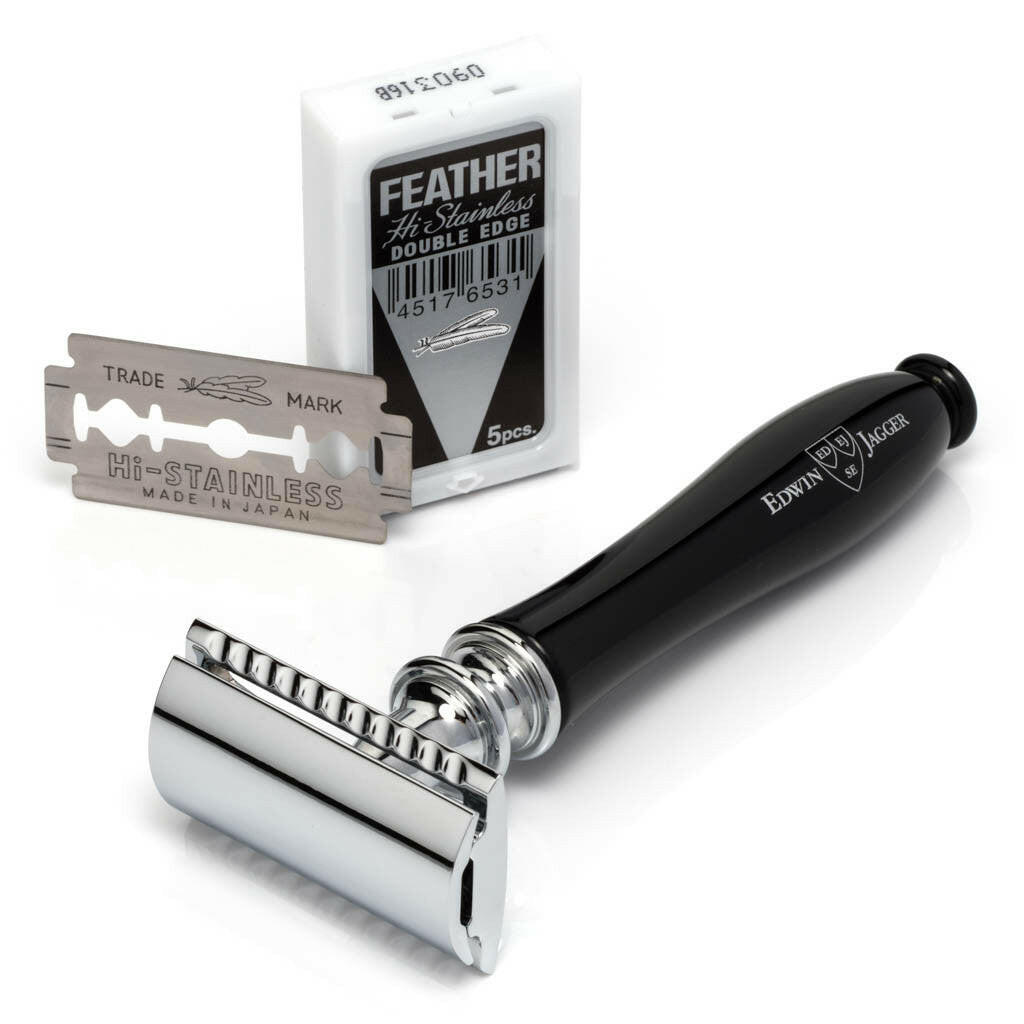 Edwin Jagger Chatsworth Imitation Ebony Double Edge Safety Razor