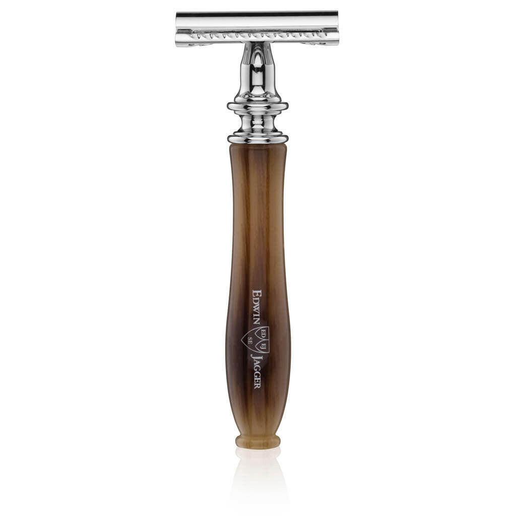 Edwin Jagger Chatsworth Imitation Light Horn Double Edge Safety Razor