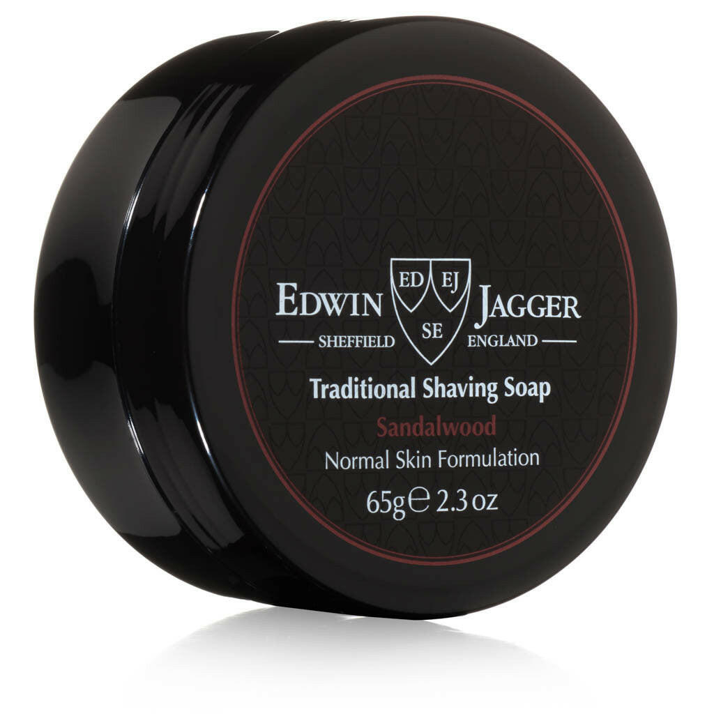 Edwin Jagger Sandalwood Shaving Soap Travel Tub 2.3 Ounces