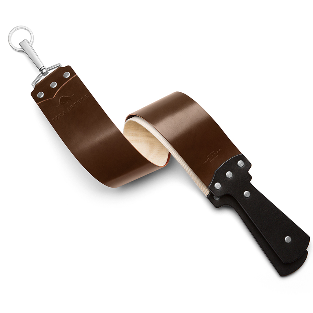 Ezra Arthur 2.5 Inch Brown Cordovan &amp; Nickel Strop