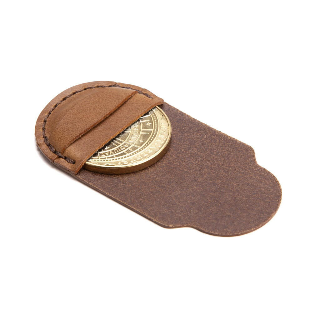 Ezra Arthur Decision Coin Leather Pouch Whiskey