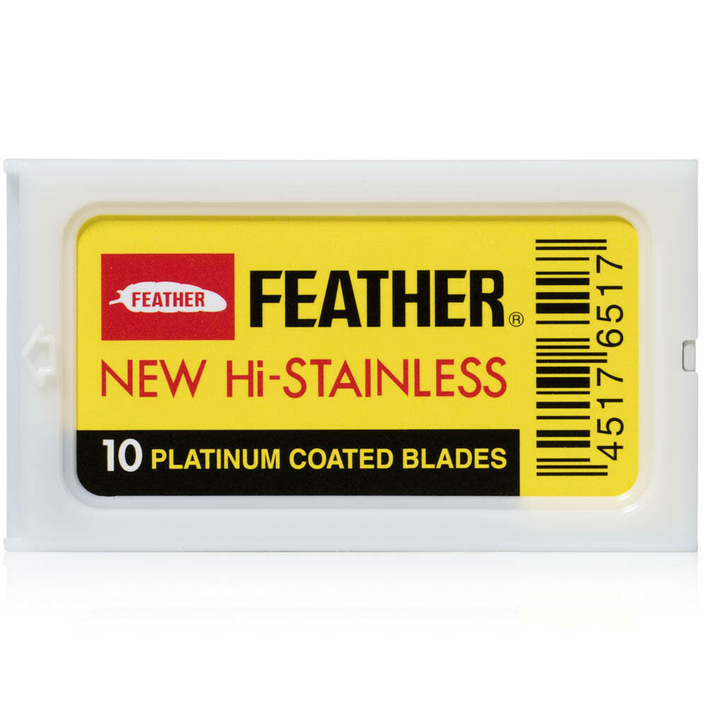 Feather De Razor Feather New Hi Stainless DE Safety Razor 200 Pack — Grown Man Shave – I ...