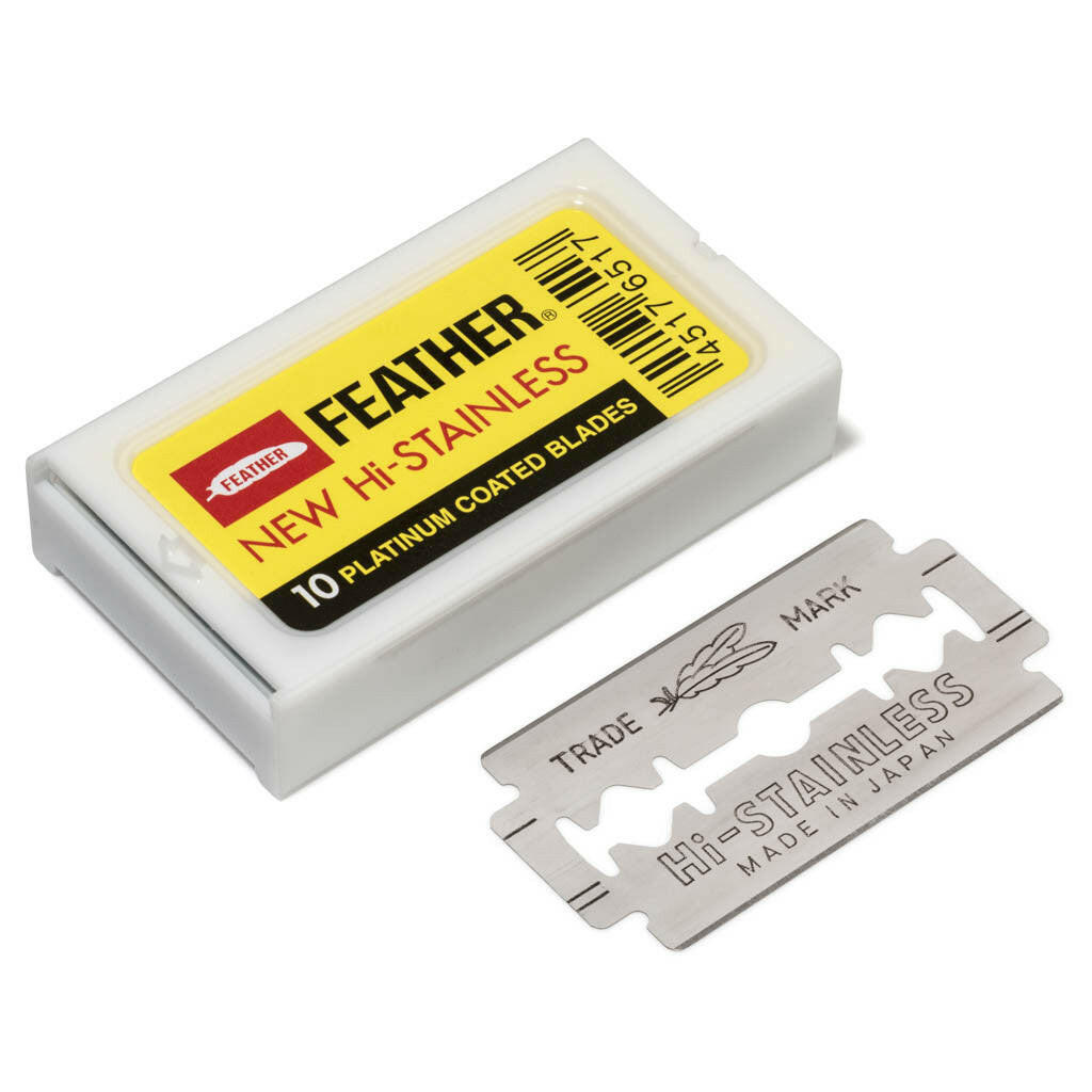 Feather New Hi Stainless Double Edge Razor Blades 