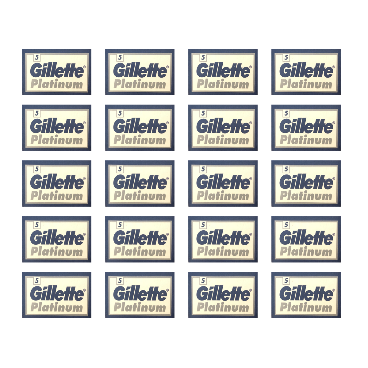 Gillette Platinum Safety Razor Blades (100 Pack).