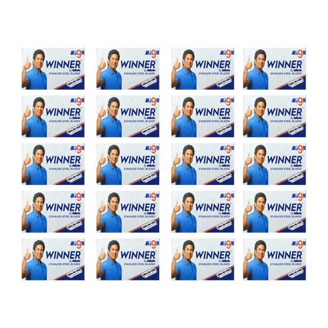 Gillette Winner Stainless Safety Razor Blades (100 Pack).
