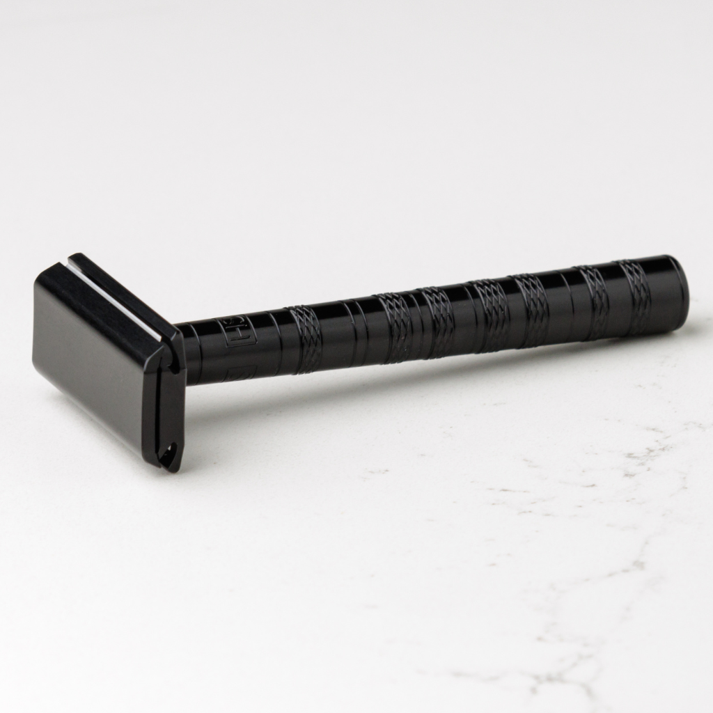 Henson Aluminum AL13 Jet Black Mild Safety Razor.