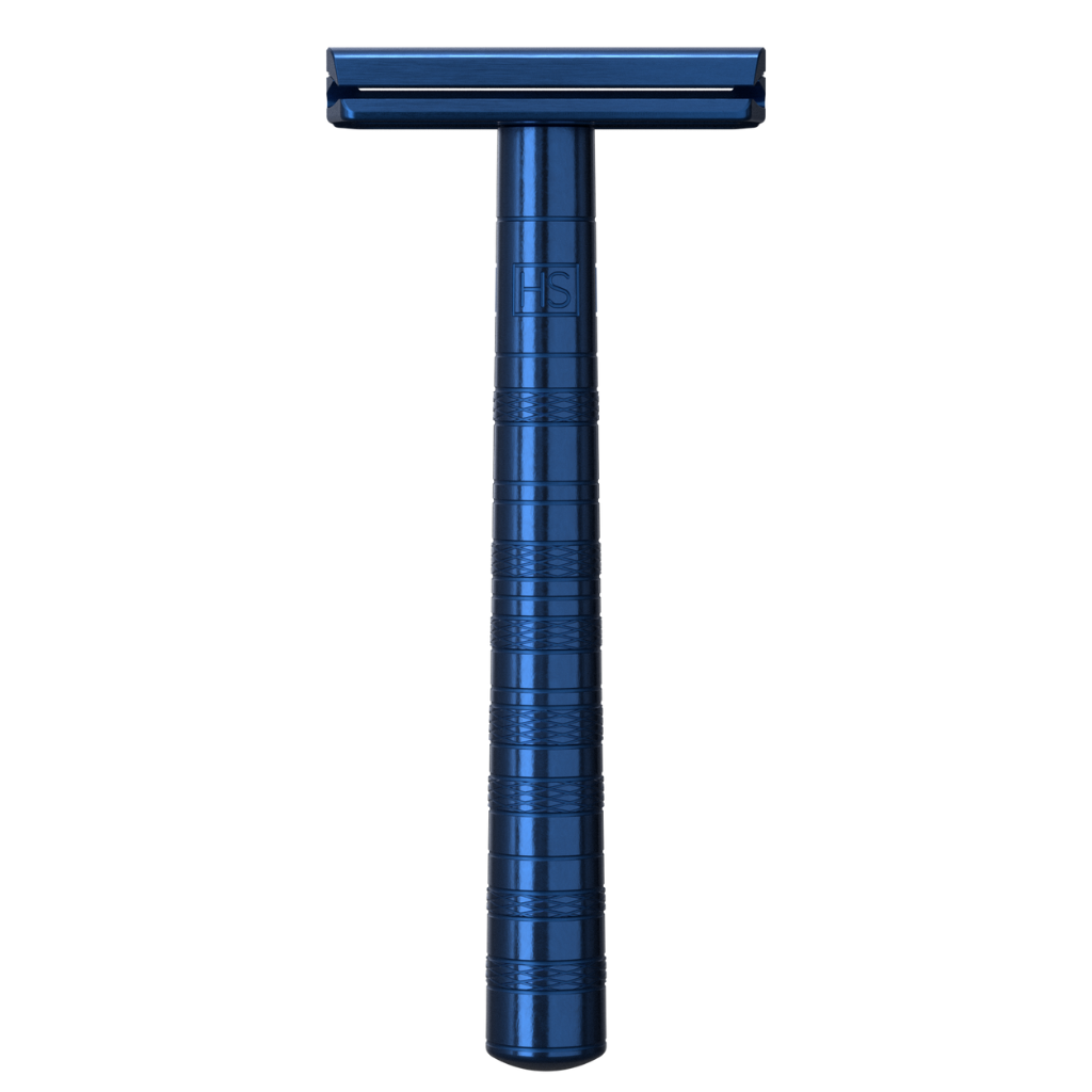 Henson Aluminum AL13 Steel Blue Mild Safety Razor.