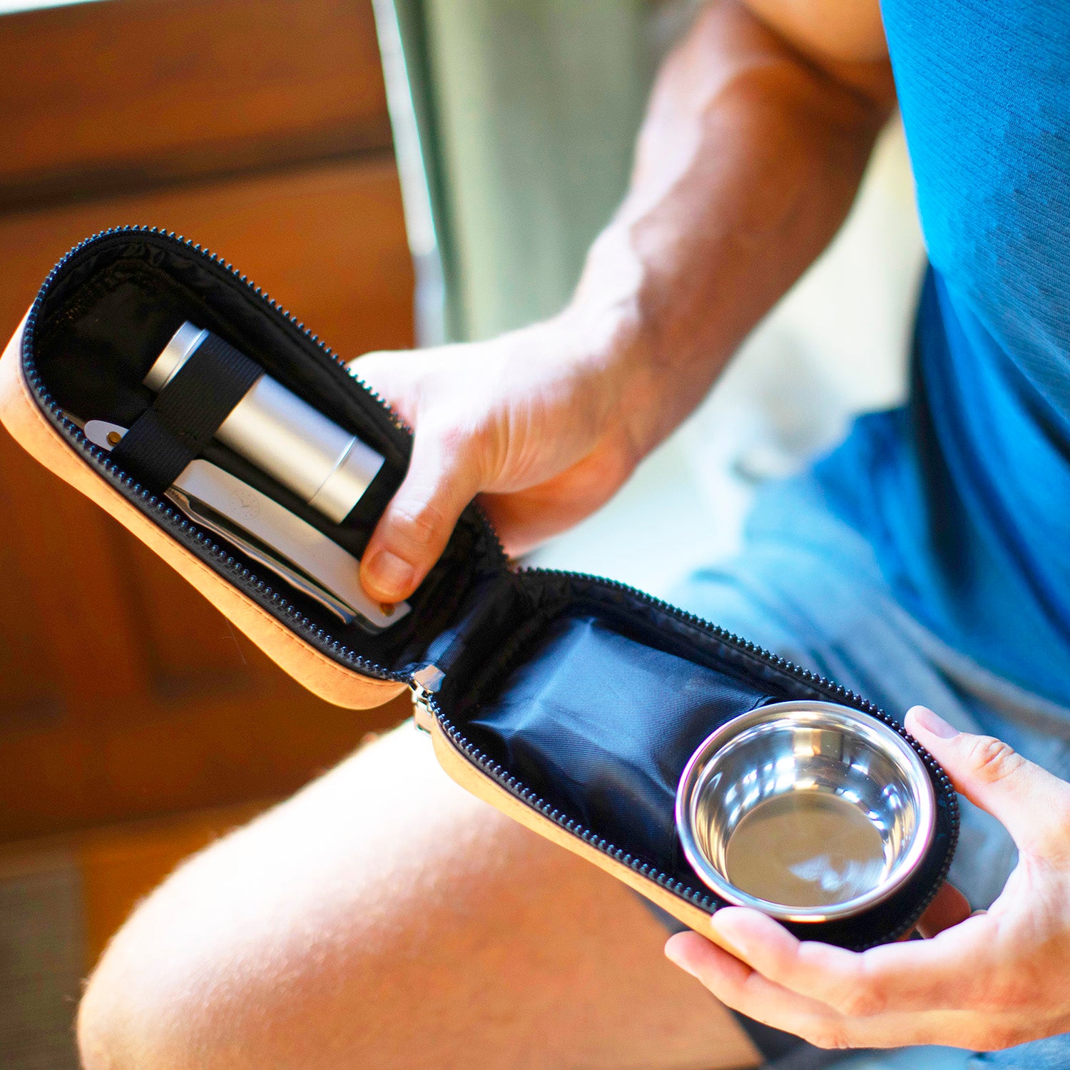 Naked Armor Merlin 5 Piece Straight Razor Travel Kit.