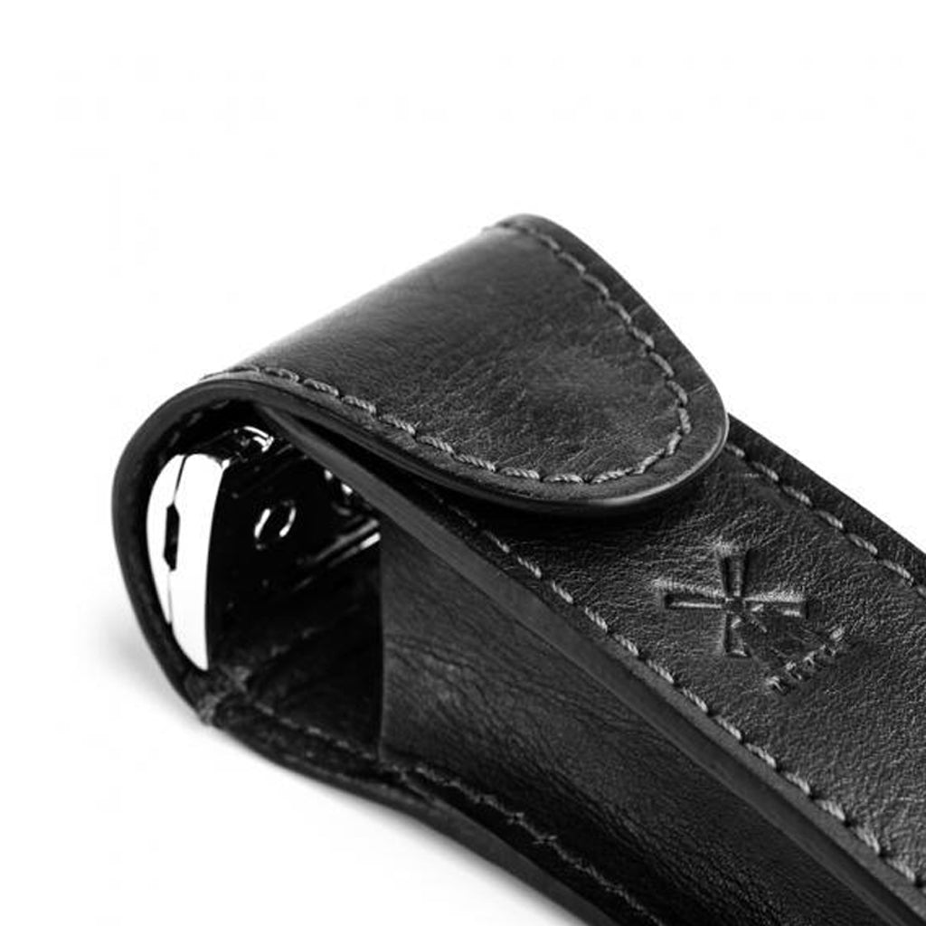 Muhle Black Leather Safety Razor Travel Pouch