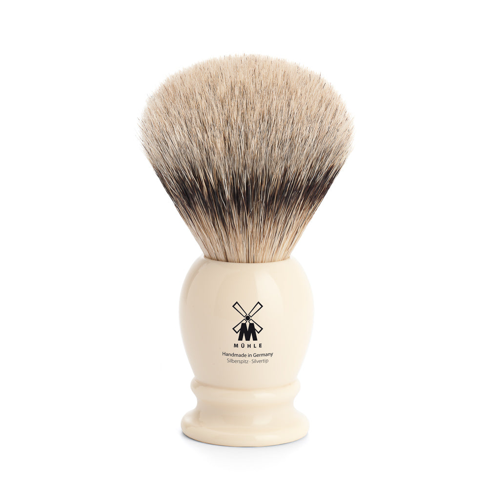 Muhle Classic Large Faux Ivory Silvertip Shaving Brush.