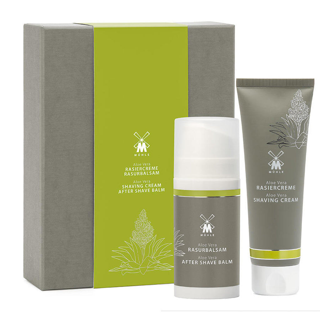 Muhle Shave Care Aloe Vera Set With Shaving Cream &amp; Aftershave