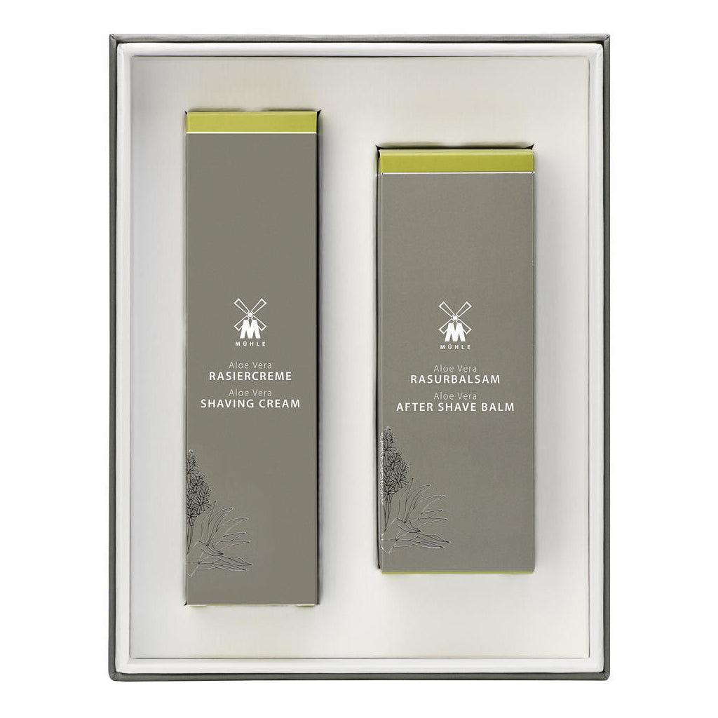 Muhle Shave Care Aloe Vera Set With Shaving Cream &amp; Aftershave