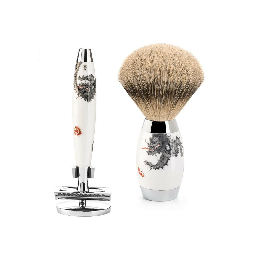 Muhle Silvertip Badger Shaving Brush &amp; Safety Razor Set