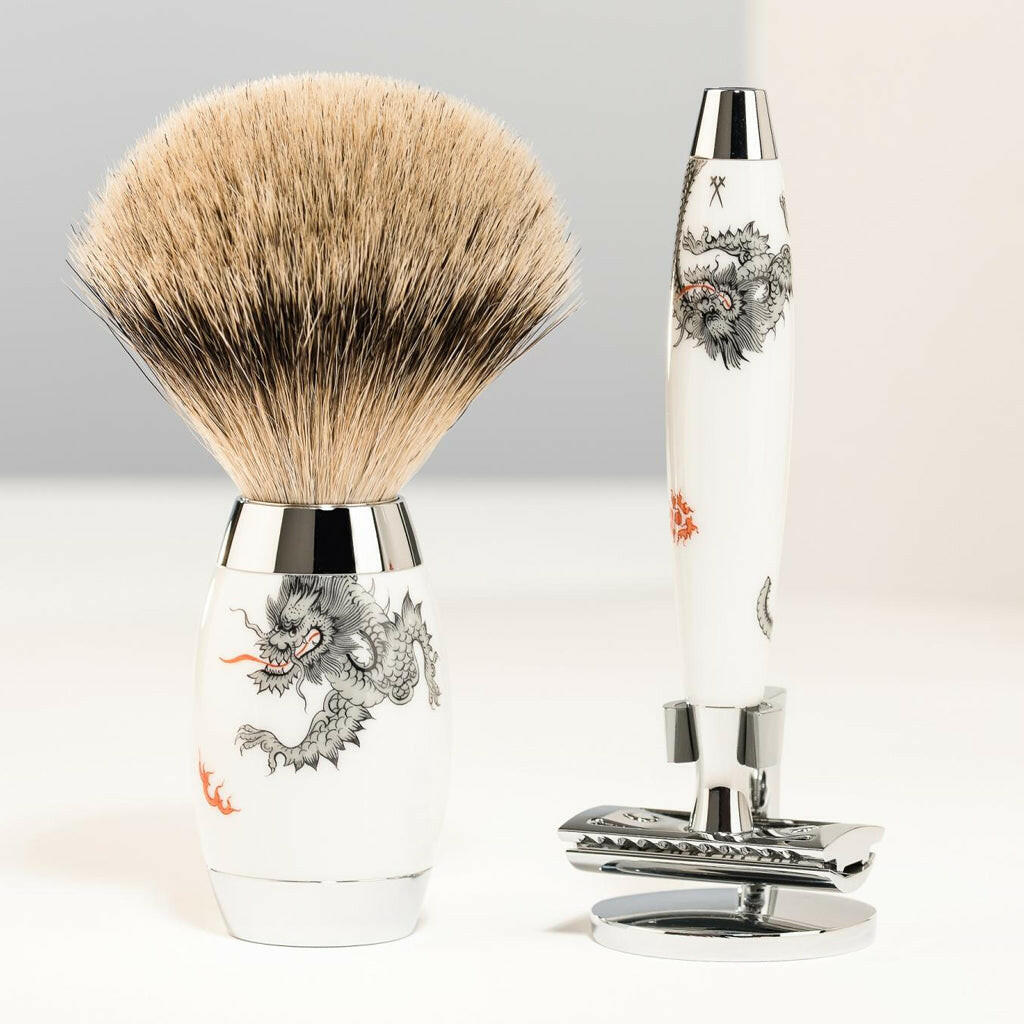 Muhle Silvertip Badger Shaving Brush &amp; Safety Razor Set