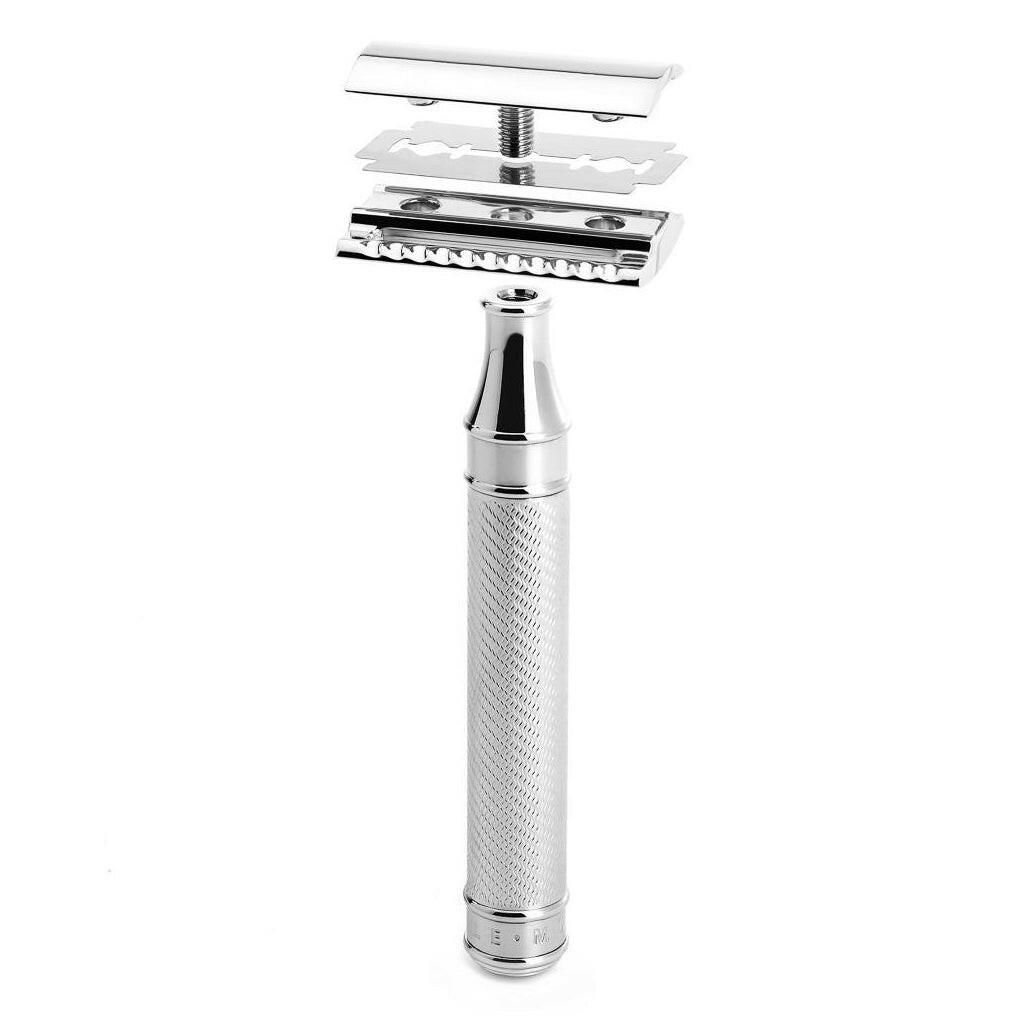 Muhle Traditional Large Chrome Safety Razor Closed Comb