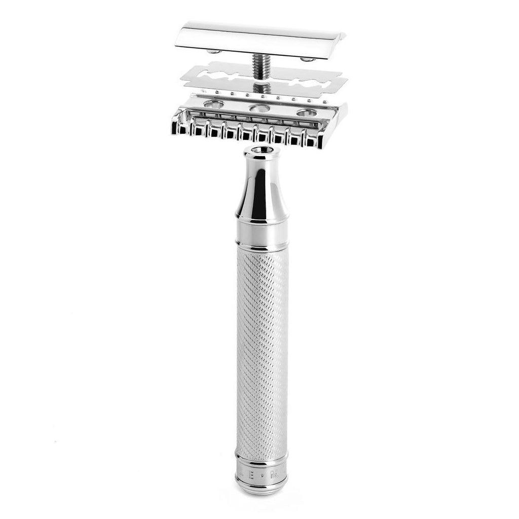 Muhle Traditional Large Chrome Safety Razor Open Comb
