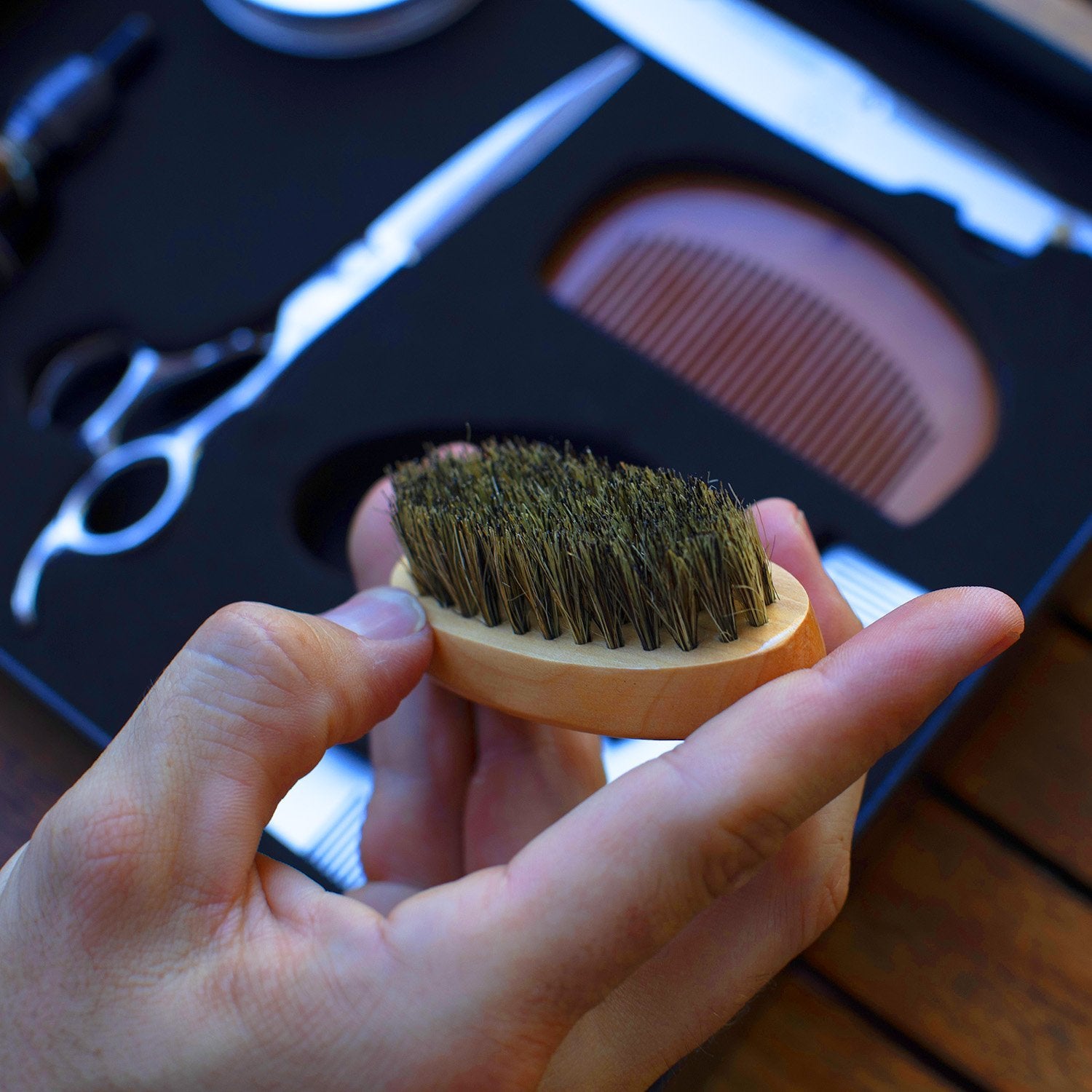 Naked Armor 3&quot; Bamboo Beard Brush.