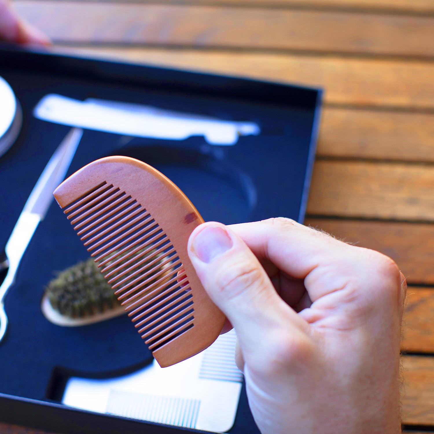 Naked Armor 4&quot; Bamboo Beard Comb.