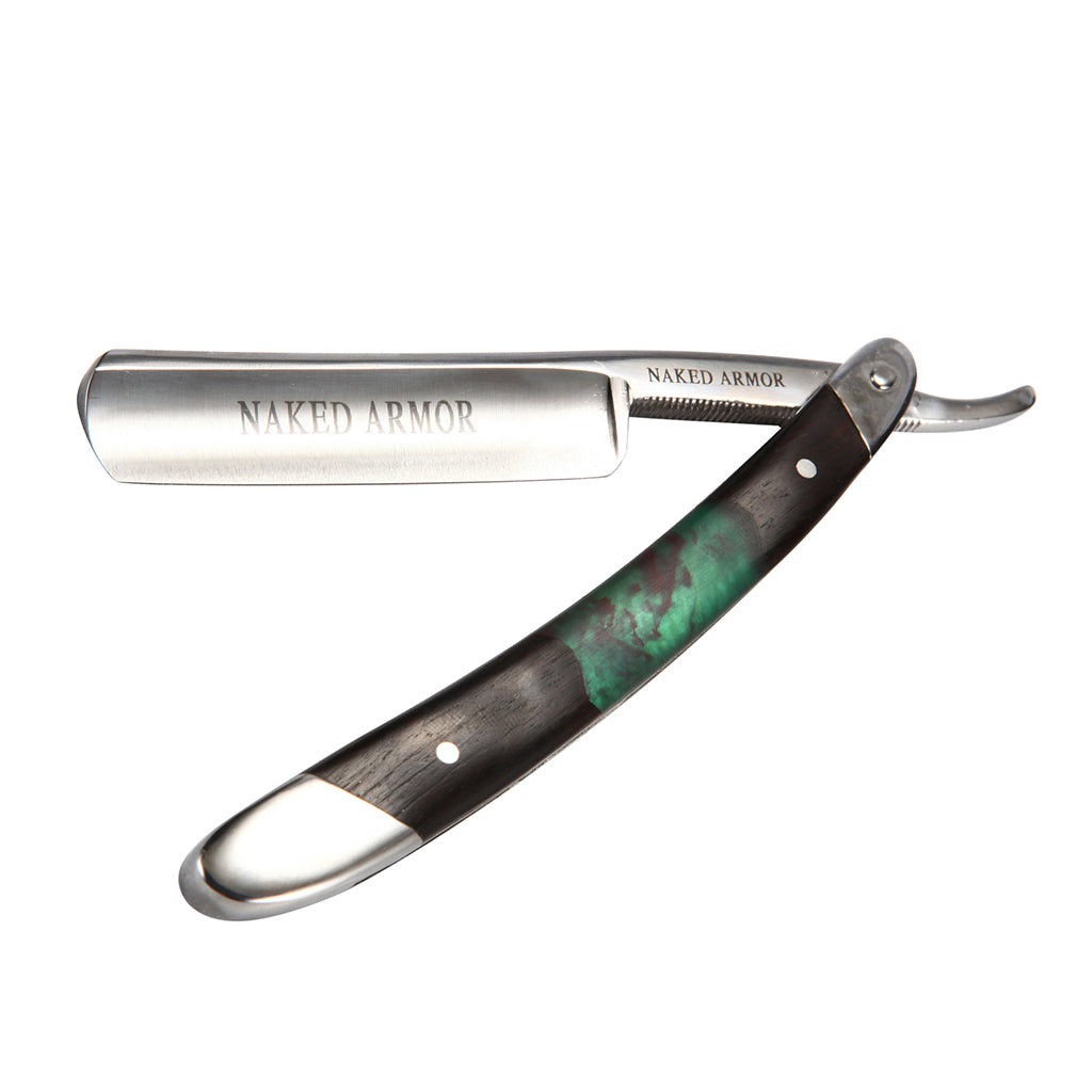 Naked Armor Mador Straight Razor 7/8&quot; Ebony Wood Japanese Steel.