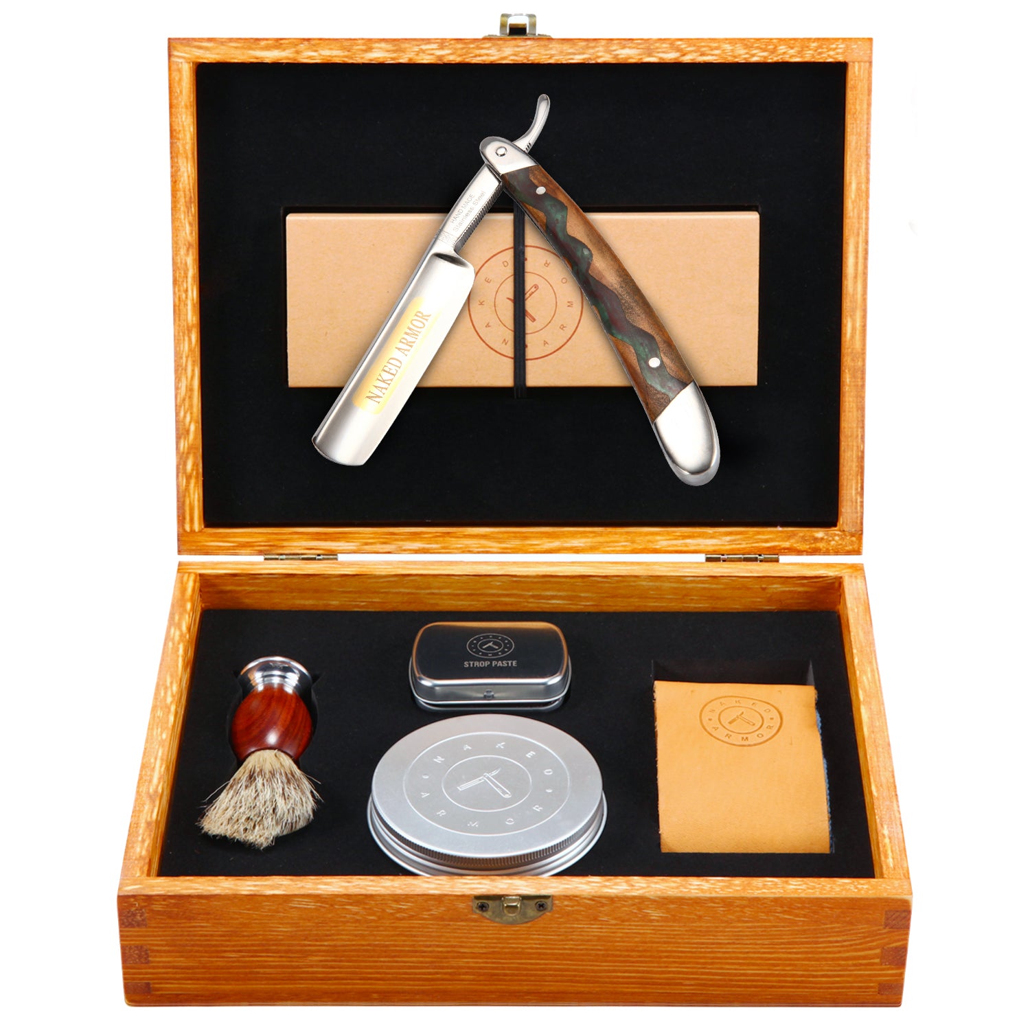 Naked Armor Meliant 7 Piece Straight Razor Kit.