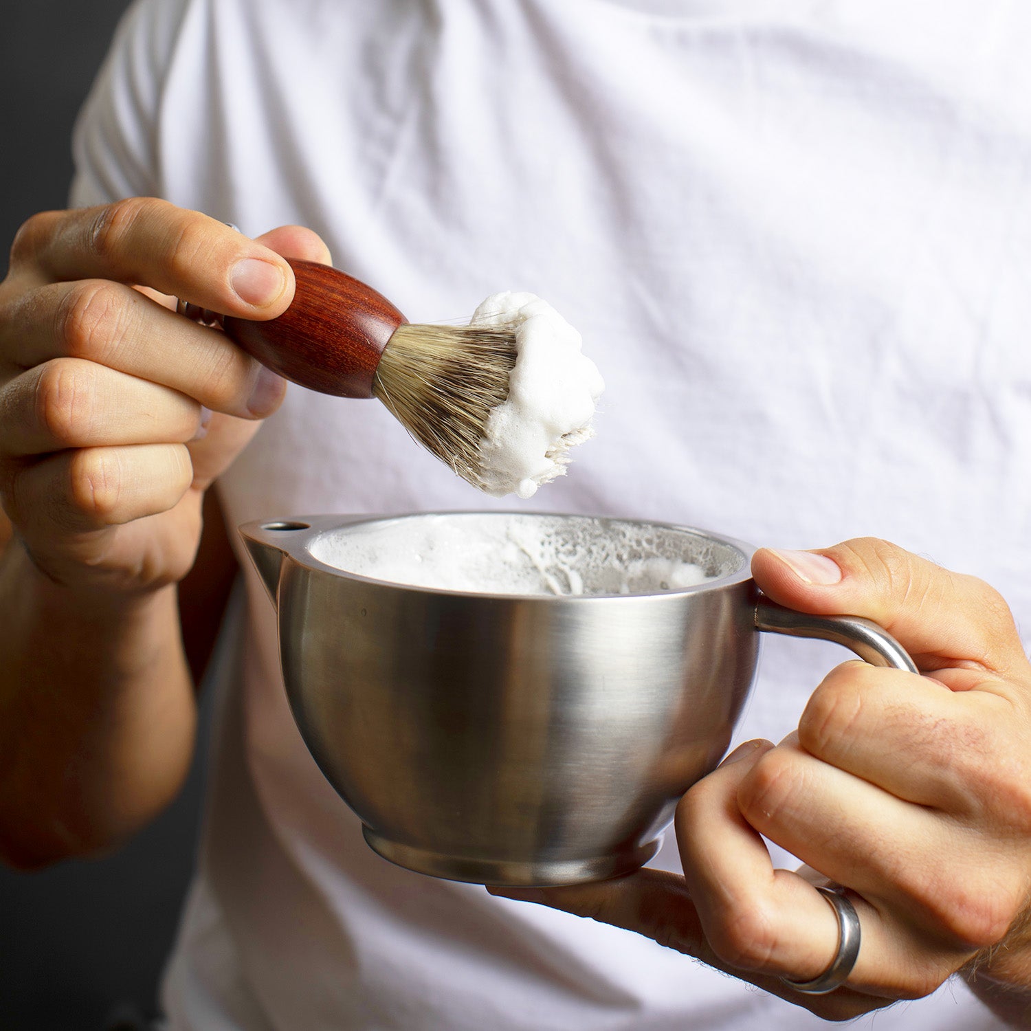 Naked Armor Sandalwood Synthetic Shaving Brush.