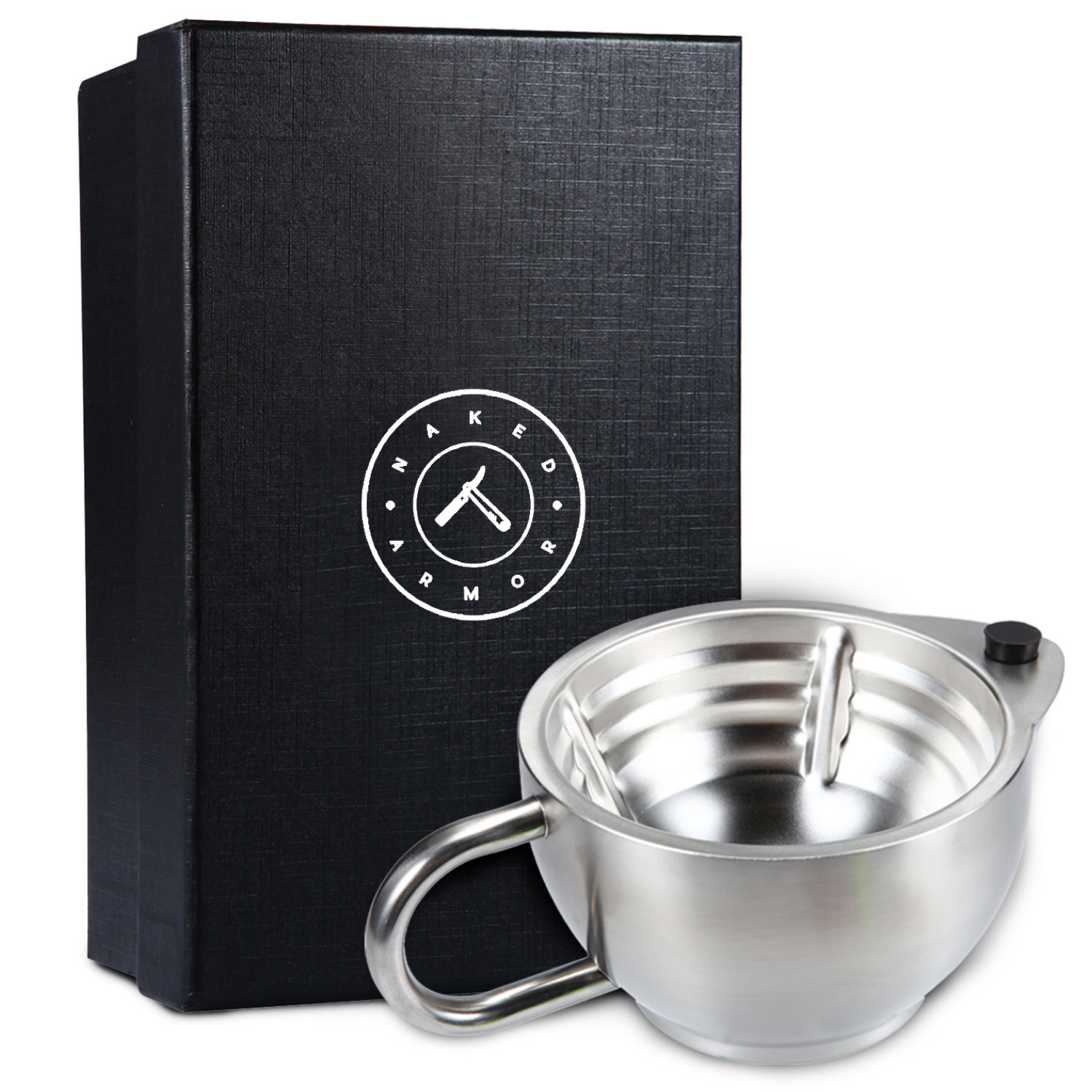 Naked Armor Stainless Steel Shaving Scuttle.