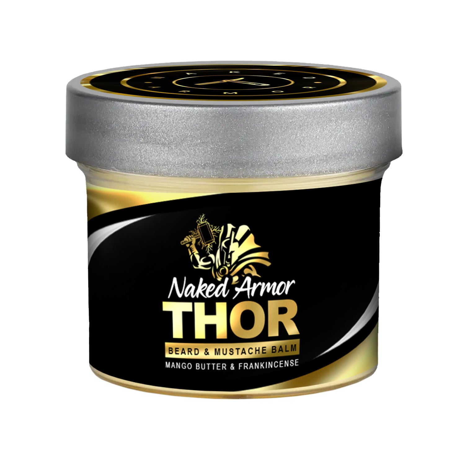 Naked Armor Thor Mango Butter &amp; Frankincense Beard and Mustache Balm 2 fluid ounces (Vegan Friendly).