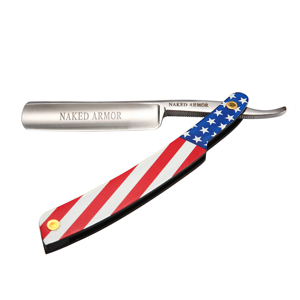 Naked Armor American Straight Razor 7/8&quot; Metal Japanese Steel.