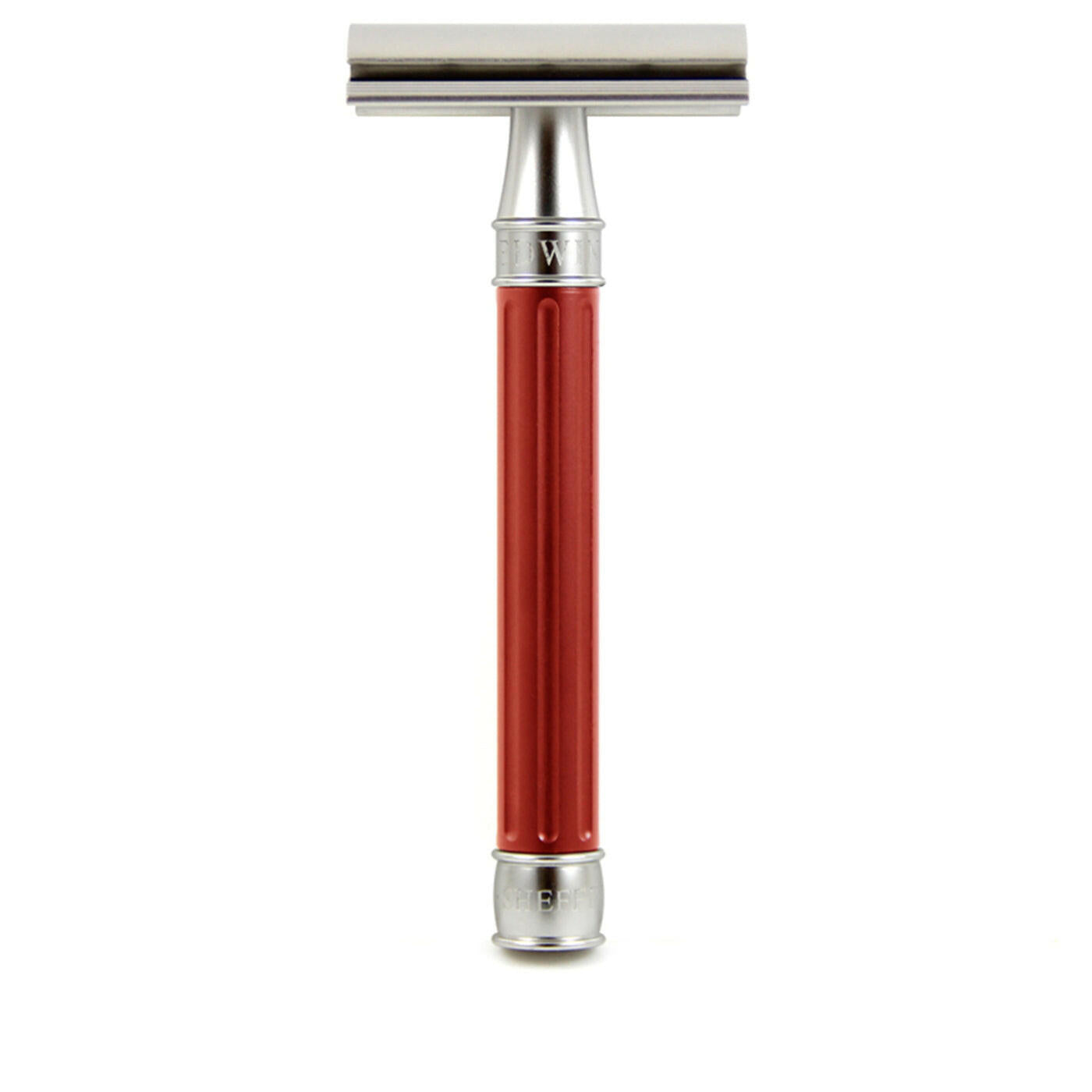 Edwin Jagger 3ONE6 Stainless Steel Double Edge Safety Razor, Red