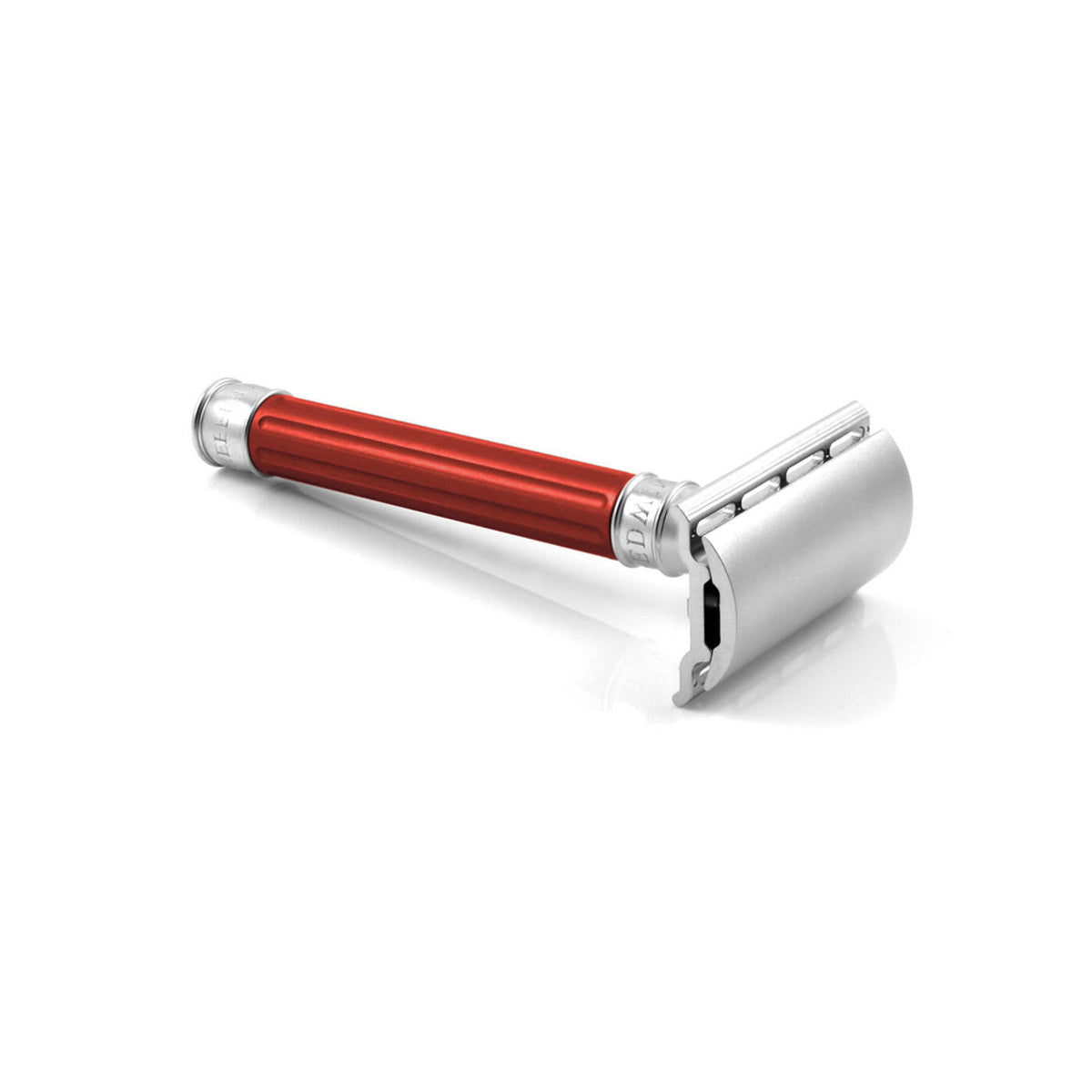 Red Razor Beam Edwin Jagger 3ONE6 Stainless Steel Grooved Safety Razor (Red) – I Wet Shave