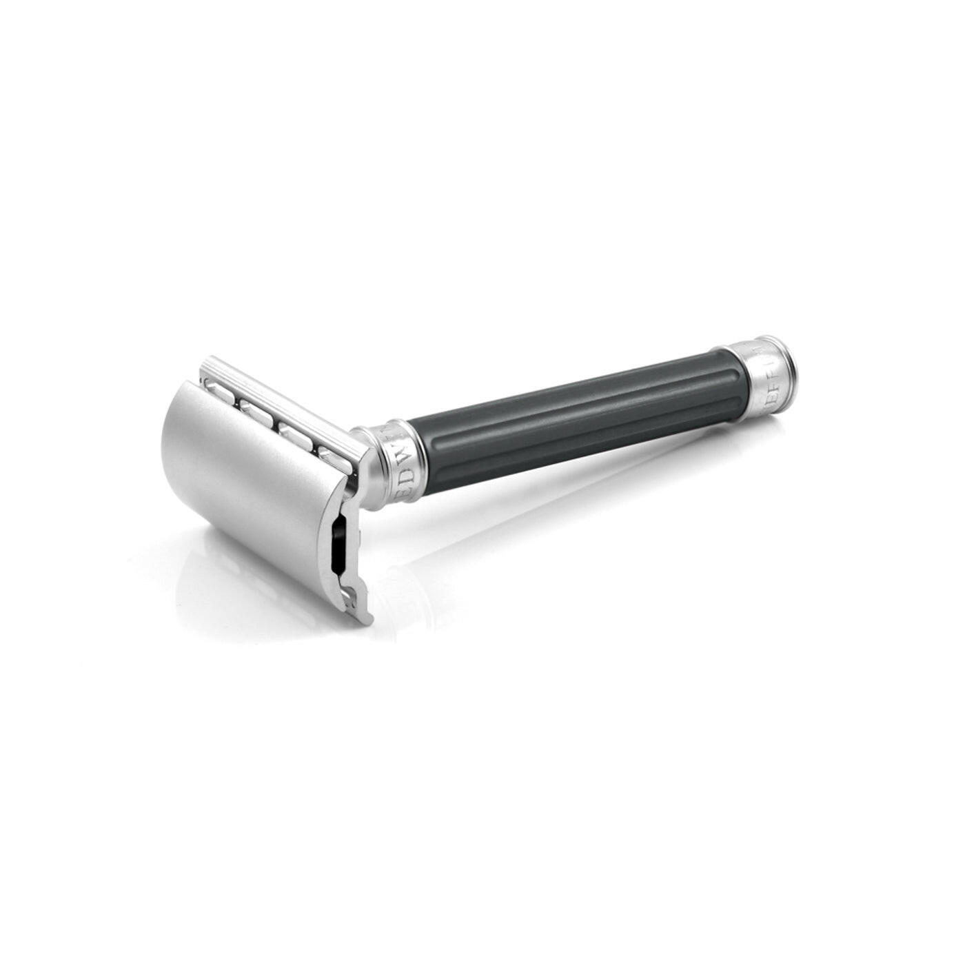 Edwin Jagger 3ONE6 Stainless Steel Double Edge Safety Razor, Gun Metal