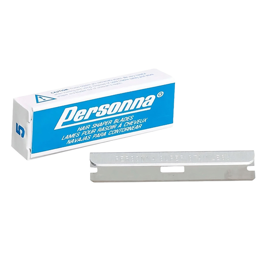 Personna Stainless Steel Single Edge Razor Hair Shaper Blades (5 Pack).