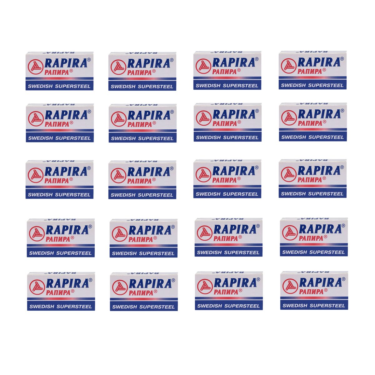 Rapira Swedish Super Steel Double Edge Razor Blades 100 Pack