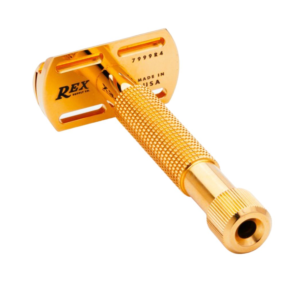 Rex Envoy XL Deluxe 24k Gold Plated 3 Piece Safety Razor – I Wet Shave