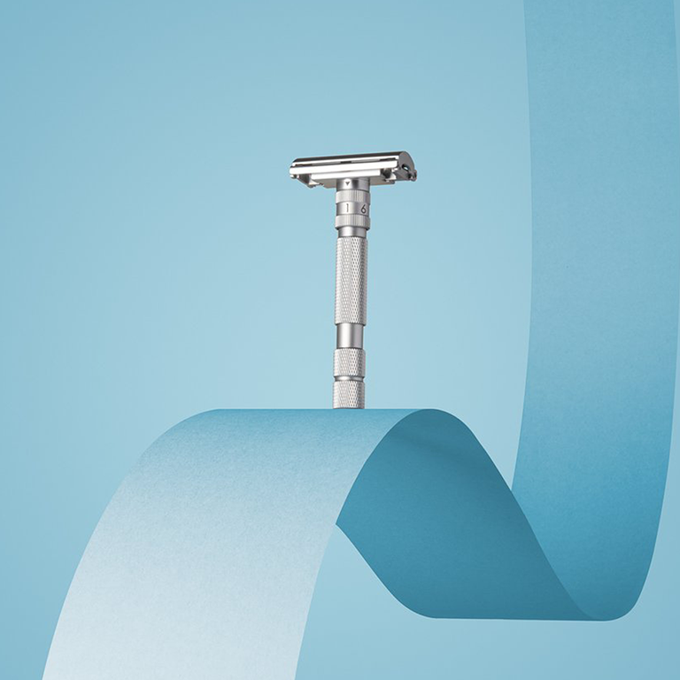 Rockwell Model T Razor in White Chrome