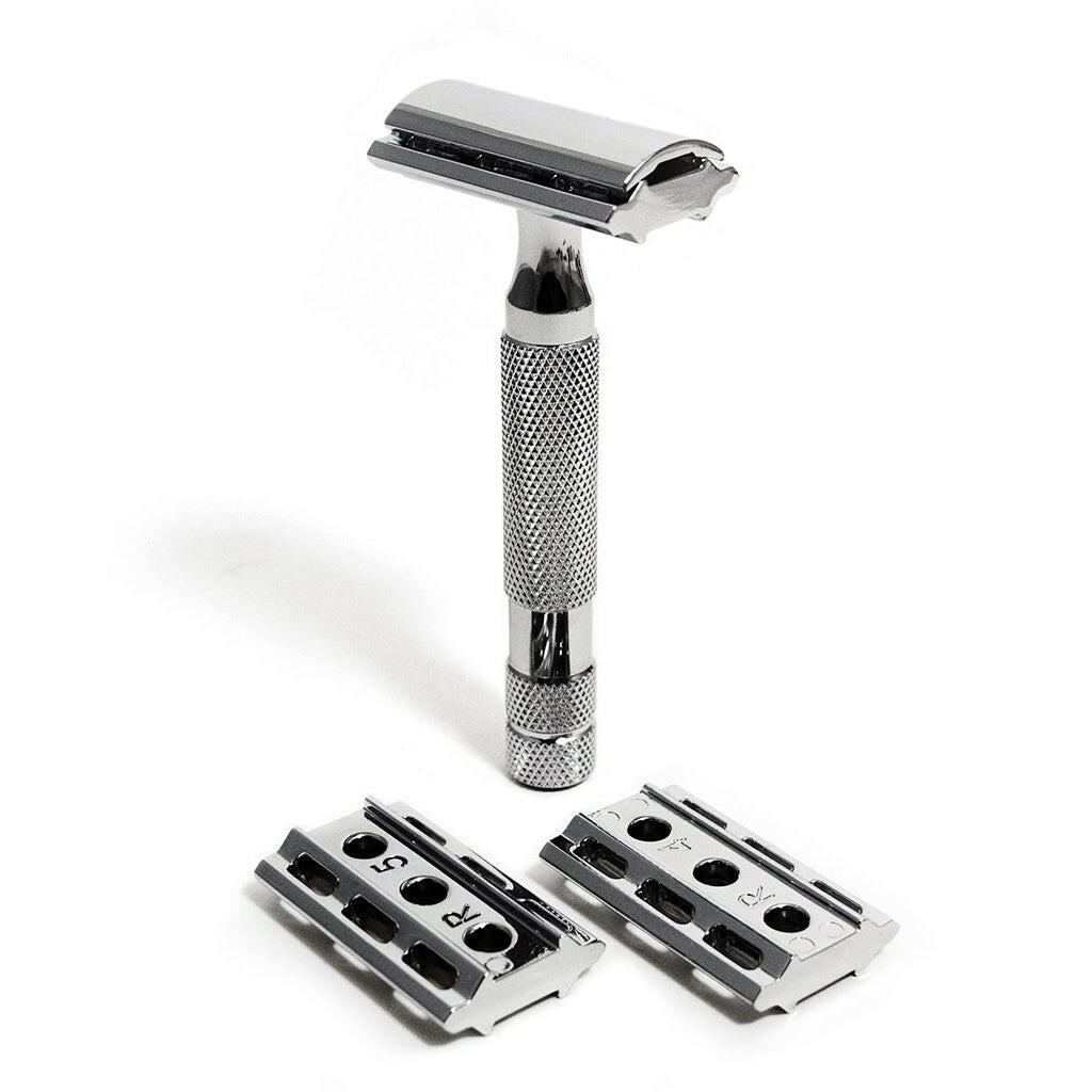 rockwell 6c white chrome adjustable safety razor