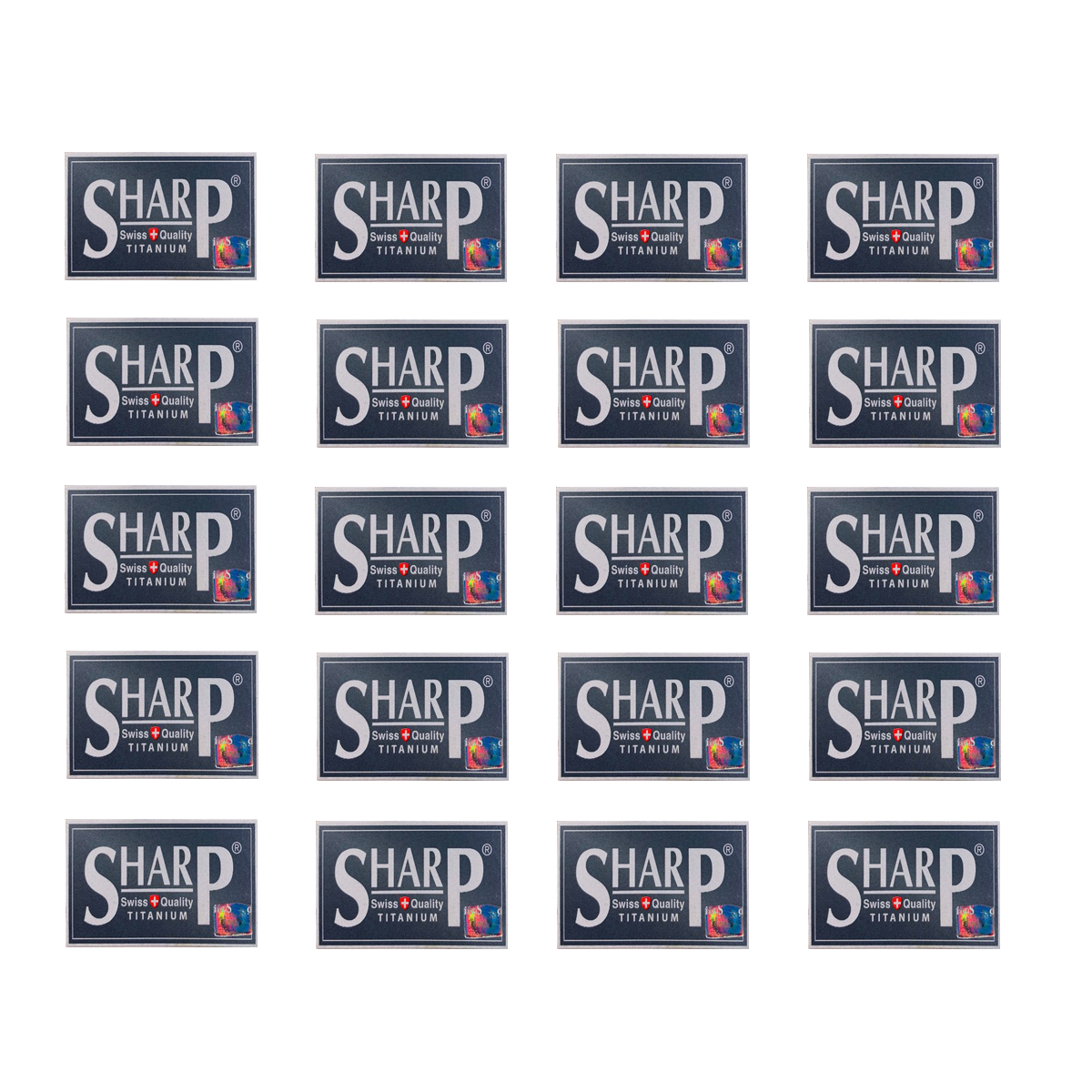 Sharp Titanium Safety Razor Blades (100 Pack).