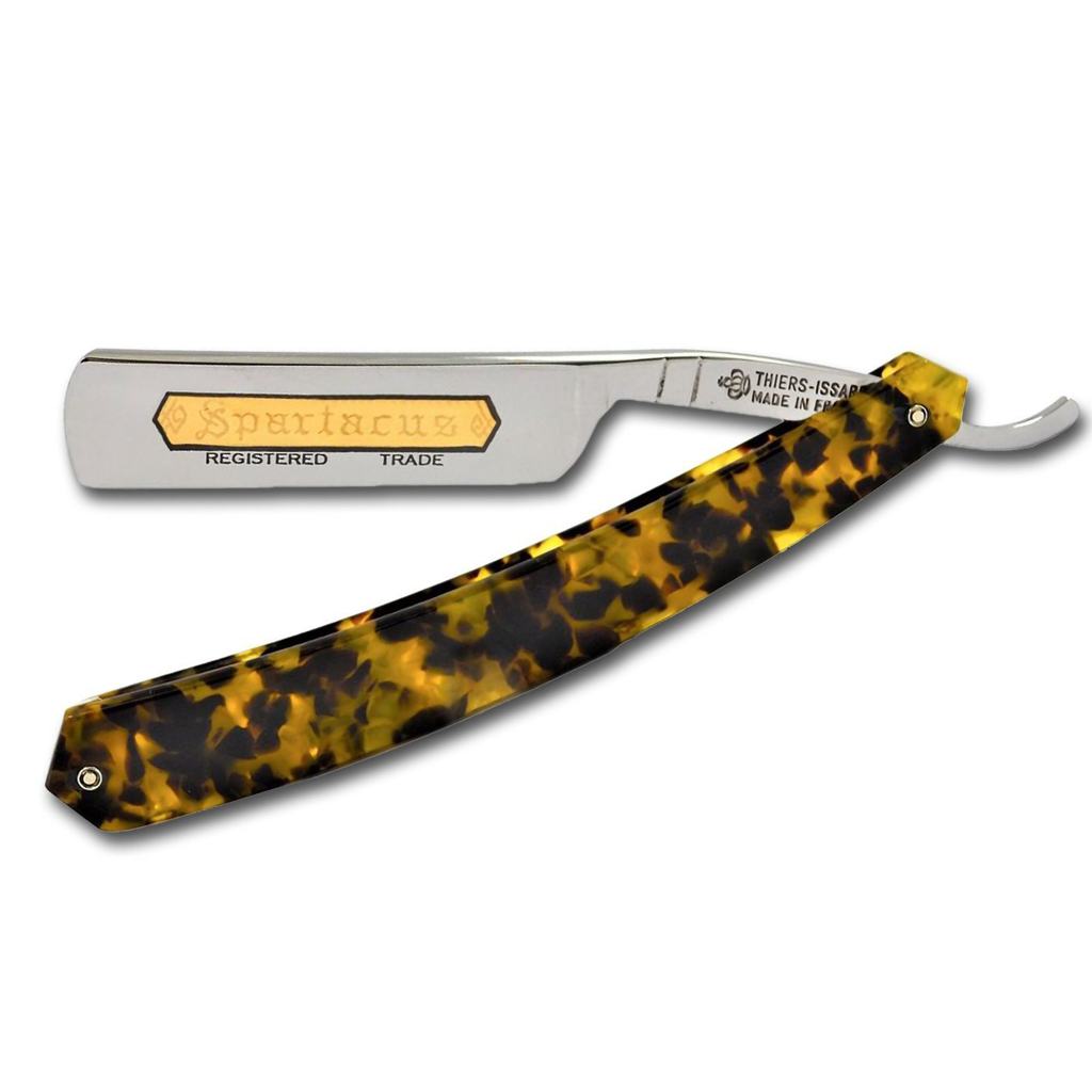 Thiers Issard &#39;Spartacus&#39; Straight Razor 5/8&quot; Faux Tortoise Shell Carbon Steel