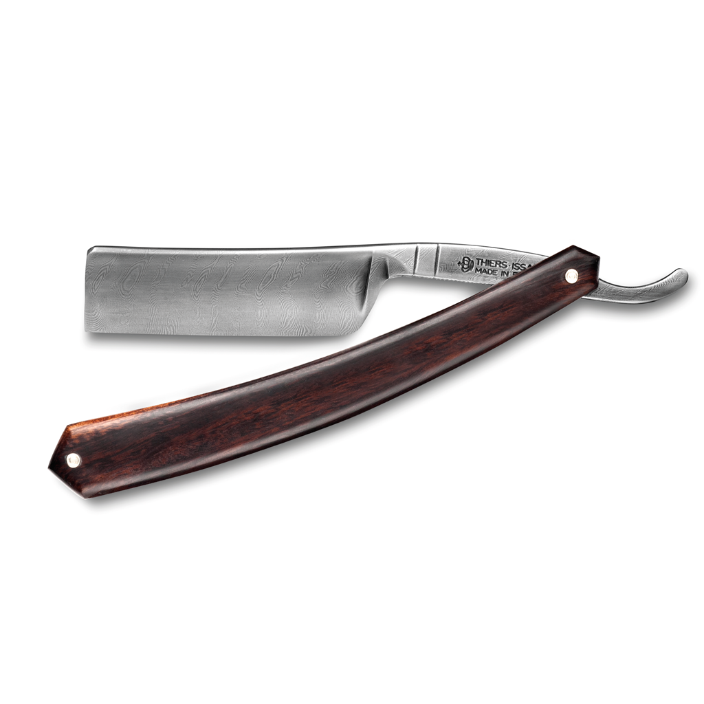 Thiers Issard Damascus Steel Straight Razor 6/8&quot; Desert Ironwood