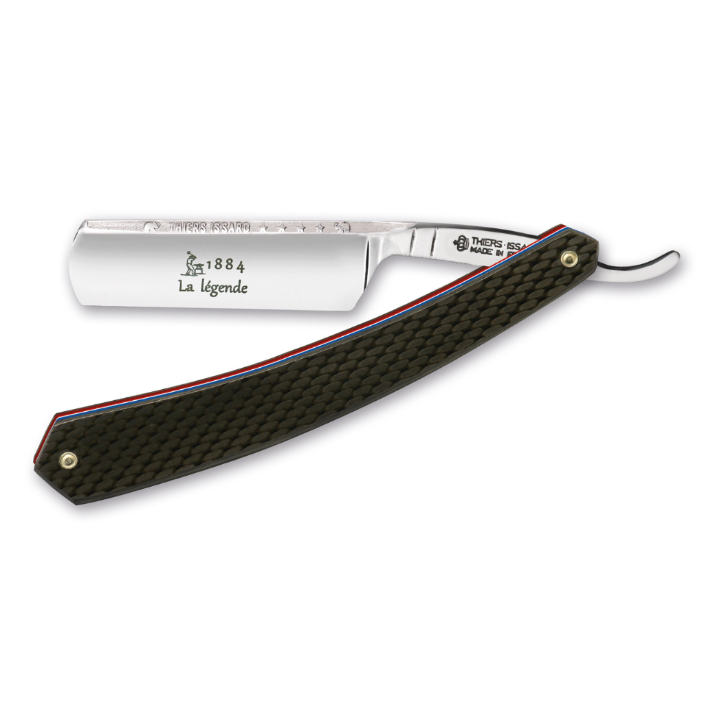 Thiers Issard Historic 'La Legende' Straight Razor 6/8" Carbon Fiber Carbon Steel.