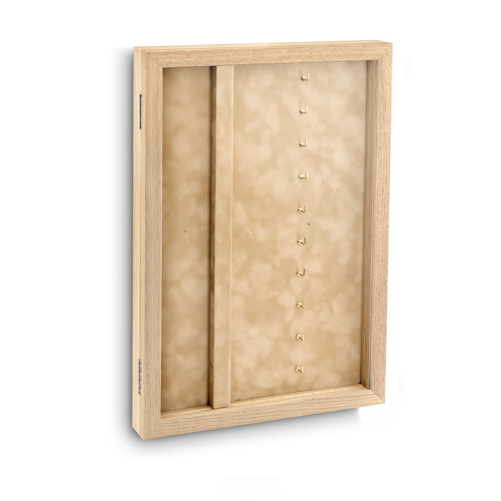 Thiers Issard Hanging Display Oak Case for 10 Straight Razors.