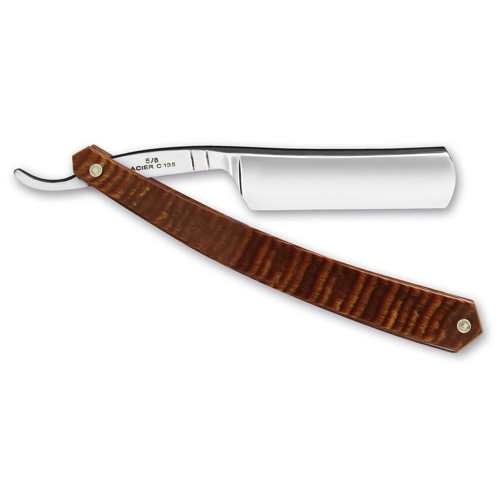Thiers Issard &#39;Le Thiernois&#39; Straight Razor 5/8&quot; Brown Stamina Carbon Steel.