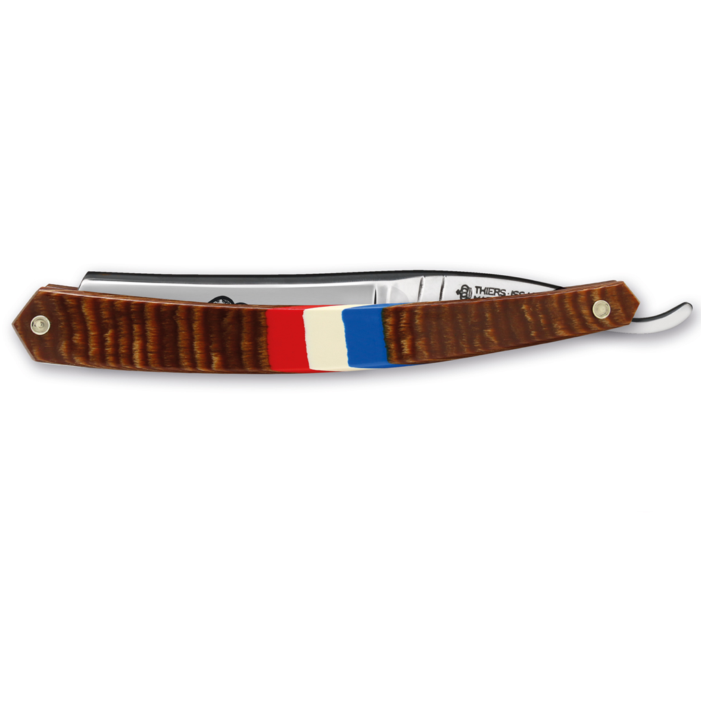 Thiers Issard &#39;Le Thiernois&#39; Straight Razor 5/8&quot; Brown Stamina Carbon Steel.