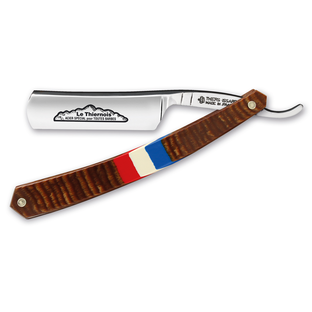 Thiers Issard &#39;Le Thiernois&#39; Straight Razor 5/8&quot; Brown Stamina Carbon Steel.