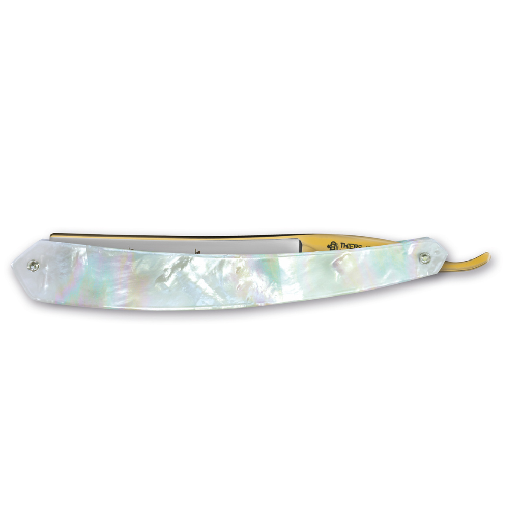 Thiers Issard &#39;Le Transatlantique&#39; Straight Razor 7/8&quot; Mother of Pearl Carbon Steel.