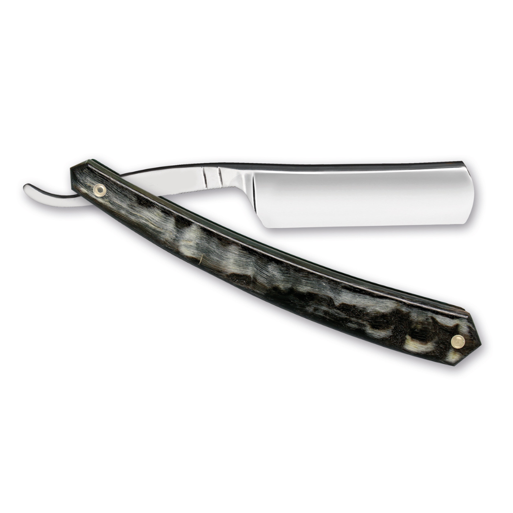 Thiers Issard &#39;Médaille d&#39;Or Exposition d&#39;Alger 1921&#39; Straight Razor 6/8&quot; Rams Horn Carbon Steel.