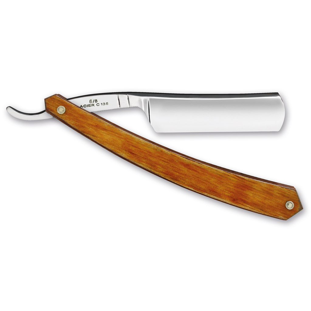 Thiers Issard &#39;Best Sheffield Silver Steel&#39; Fox and Rooster Straight Razor 6/8&quot; Orange Stamina Carbon Steel.