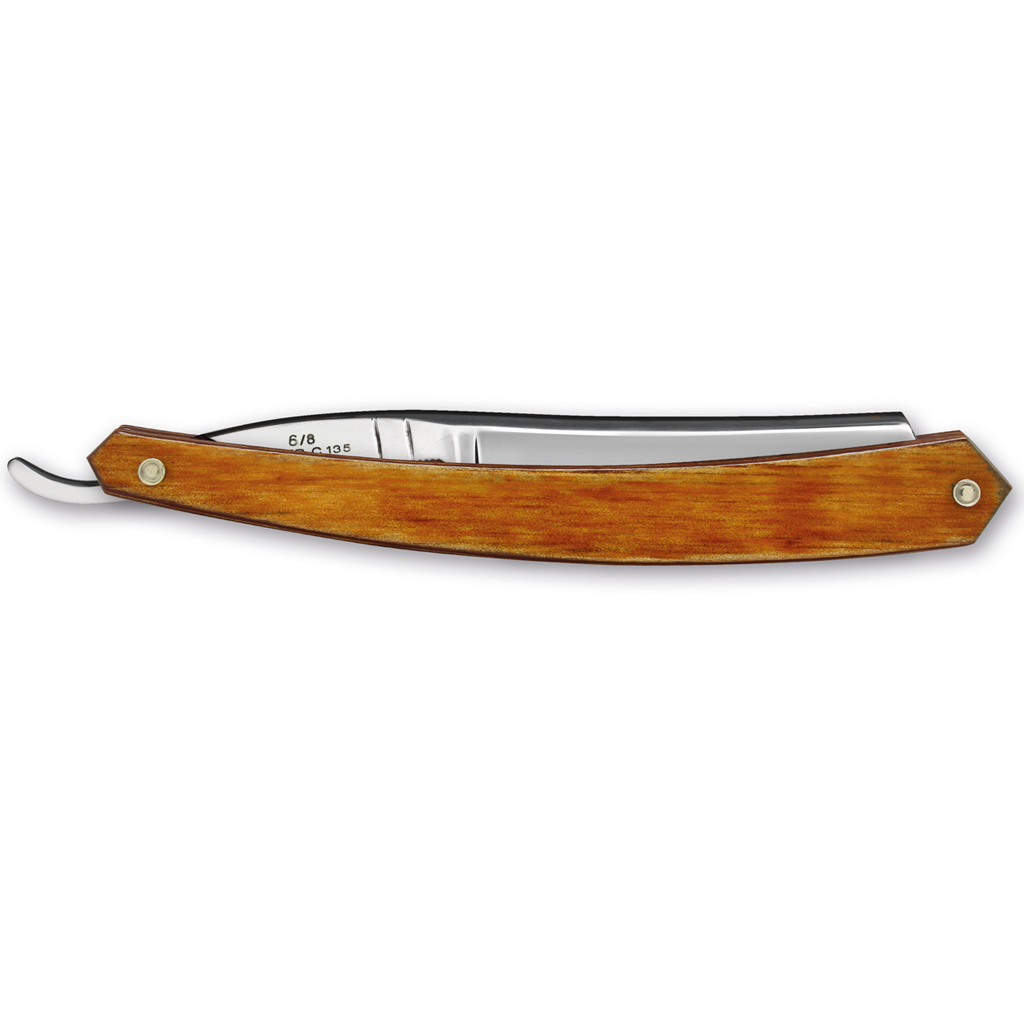 Thiers Issard &#39;Best Sheffield Silver Steel&#39; Fox and Rooster Straight Razor 6/8&quot; Orange Stamina Carbon Steel.
