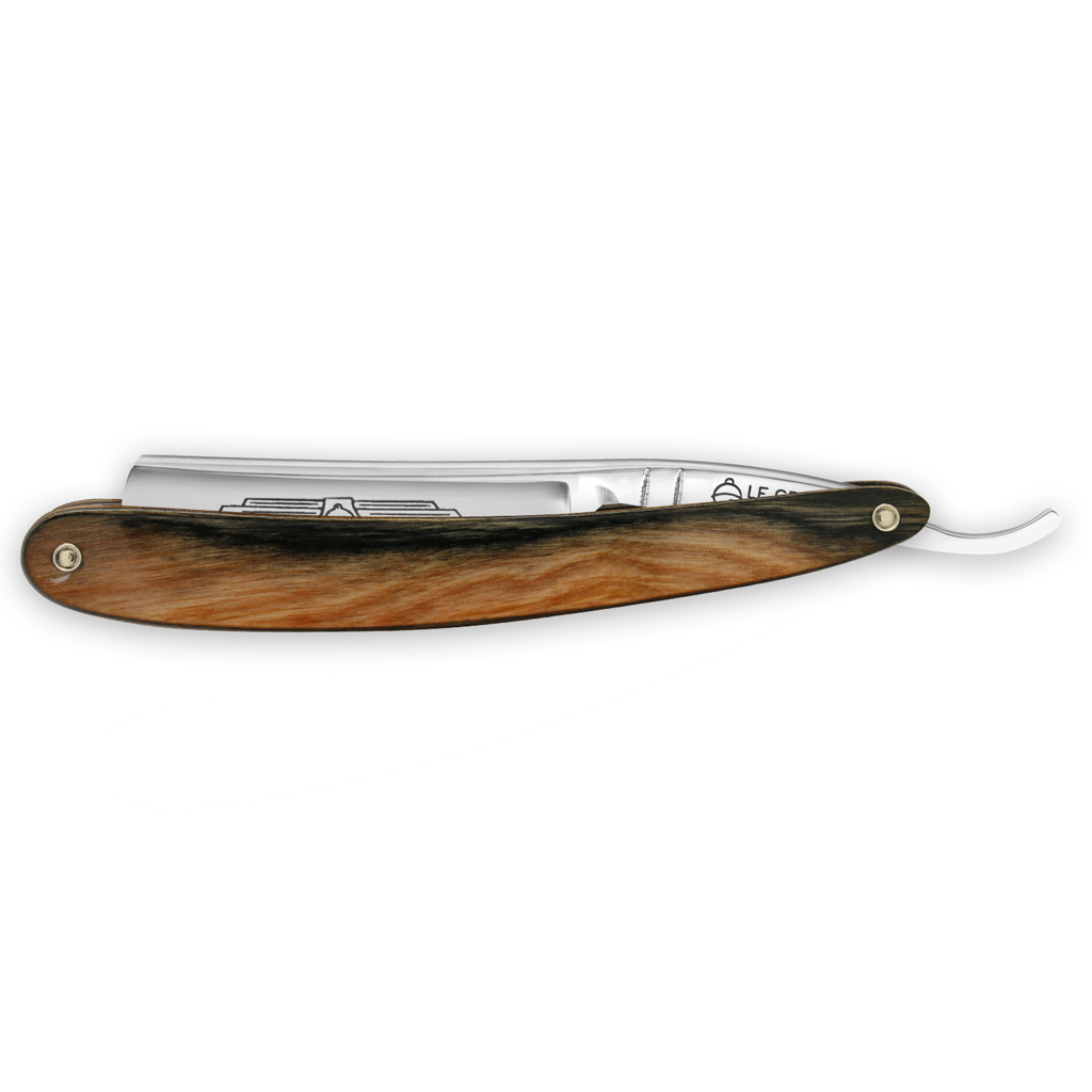 Thiers Issard &#39;Le Grelot&#39; Straight Razor 5/8&quot; Brown and Black Stamina Carbon Steel.
