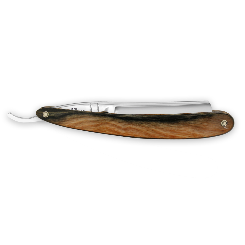 Thiers Issard &#39;Le Grelot&#39; Straight Razor 5/8&quot; Brown and Black Stamina Carbon Steel.